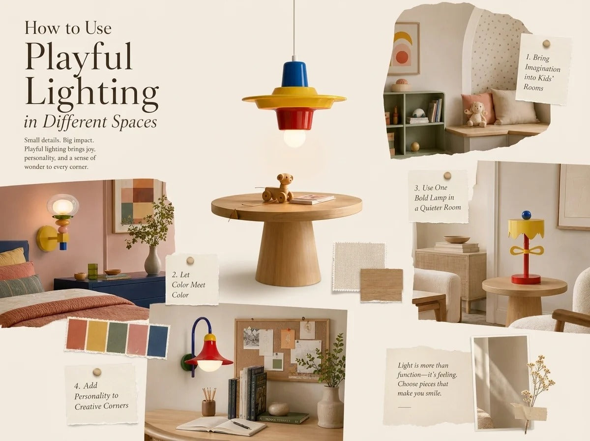 5 Playful Lights for Kids’ Rooms, Creative Corners, and Colorful Homes